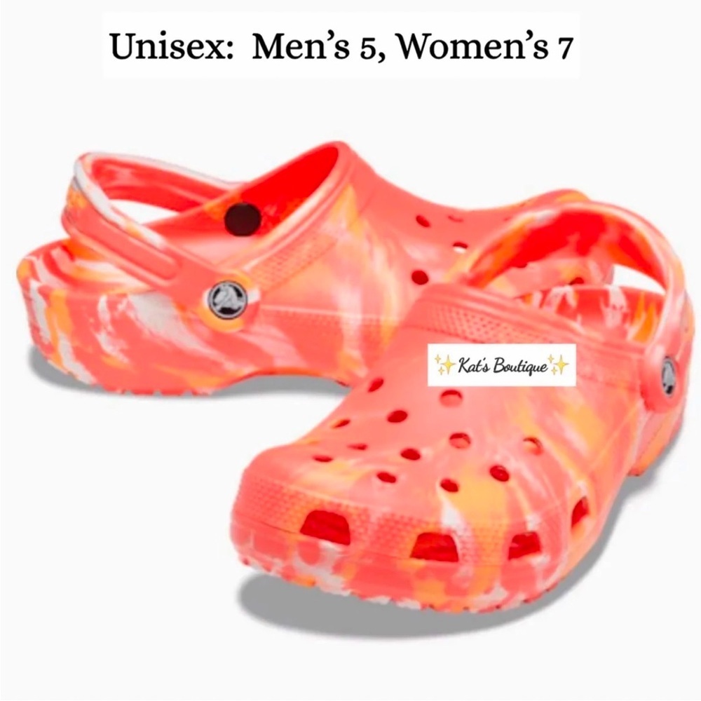 Nwt Crocs Classic Unisex Adult Marbled Clog Size W7 M5
